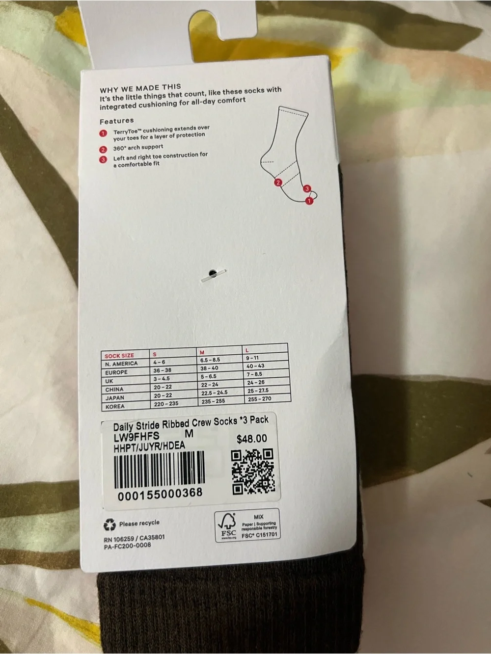 lululemon Daily Essentials Ribbed Crew Socks - 3 Pack